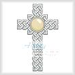 cross stitch pattern Celtic Cross June - Pearl