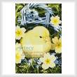cross stitch pattern Easter Chick in Basket