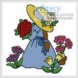 cross stitch pattern Flower Girl