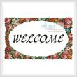 cross stitch pattern Floral Welcome