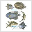 cross stitch pattern Butterfly Fish and Flounder