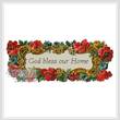 cross stitch pattern God Bless our Home