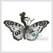 cross stitch pattern Girl Riding a Butterfly