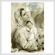 cross stitch pattern Mary and Baby Jesus Sepia