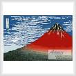 cross stitch pattern Mount Fuji in Clear Weather