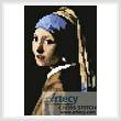 cross stitch pattern Mini Girl with a Pearl Earring