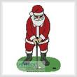 cross stitch pattern Santa Playing Golf