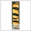 cross stitch pattern Tiger Bookmark