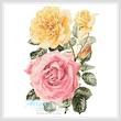 cross stitch pattern Yellow and Pink Roses