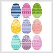 cross stitch pattern Easter Egg Collection