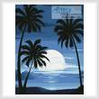 cross stitch pattern Moonlight with Palm Trees