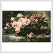 cross stitch pattern Pink Roses in a Basket
