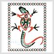 cross stitch pattern Tribal Lizard