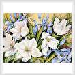 cross stitch pattern White Tulips and Blue Iris