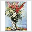 cross stitch pattern Bouquet of Gladiolas, Lilies and Daisies