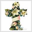 cross stitch pattern Cross of Flowers 1