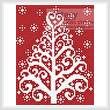cross stitch pattern Christmas Tree Card