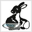 cross stitch pattern Easter Bunny Silhouette