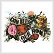 cross stitch pattern God Bless our Home 2