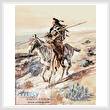 cross stitch pattern Indian with Spear