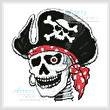cross stitch pattern Pirate Skeleton