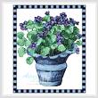 cross stitch pattern Pot of Violets