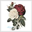 cross stitch pattern Red and White Roses