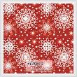 cross stitch pattern Red Snowflakes Cushion
