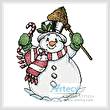 cross stitch pattern Snowman