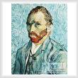 cross stitch pattern Self Portrait of Vincent van Gogh