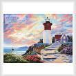 cross stitch pattern Colourful Lighthouse at Sunset
