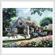 cross stitch pattern Cottage with Roses