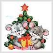 cross stitch pattern Cute Christmas Mice