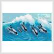 cross stitch pattern Leaping Dolphins