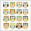 cross stitch pattern Owls 2