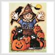 cross stitch pattern Scarecrow's Halloween Pumpkin Patch