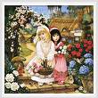 cross stitch pattern Snow White and Rose Red