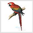 cross stitch pattern Red and Blue Macaw