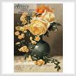 cross stitch pattern Yellow Roses in a Vase