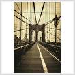 cross stitch pattern Brooklyn Bridge (Sepia)