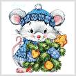 cross stitch pattern Christmas Mouse