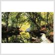 cross stitch pattern Forest Stream Painting
