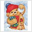 cross stitch pattern Teddy with Snowball