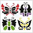 cross stitch pattern Asian Butterfly Set