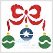cross stitch pattern Ornaments and Bow