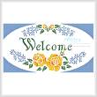 cross stitch pattern Welcome Sign