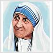 cross stitch pattern Mother Teresa
