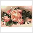 cross stitch pattern Pink and Apricot Roses