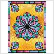 cross stitch pattern Stained Glass Floral 1