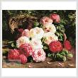 cross stitch pattern Still Life with Roses in a Basket